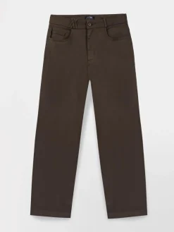 Pantalon Femme Gabardine Brun SINTAPAN