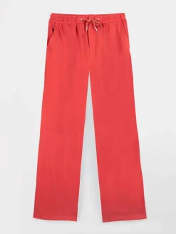 Pantalon Femme 100% Lyocell Cordon de ressérrage Ceinture Elastiquée Rouge MYRNOPAN