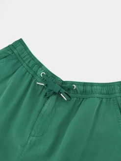 Pantalon Femme 100% Lyocell Cordon de ressérrage Ceinture Elastiquée Vert MYRNOPAN