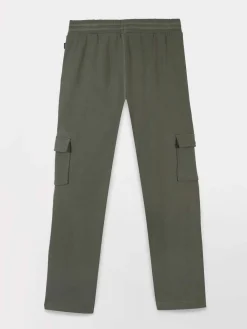 Pantalon Femme Molleton Ceinture Elastiquée Kaki