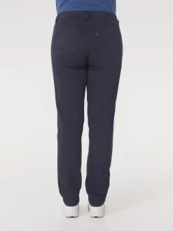 Pantalon Femme Stretch Ceinture Elastiquée Marine NATTYPOC