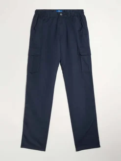 Pantalon Homme Cargo Ceinture Elastiquée Marine