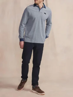 Polo Chambray Manches Longues Bleu DANELPOL