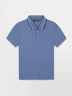 Polo Homme Coton Biologique Bleu YVANEPOL