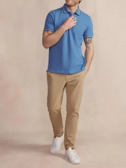 Polo Homme Coton Biologique Bleu YVANEPOL