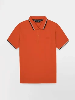 Polo Homme Coton Biologique Orange YVANEPOL