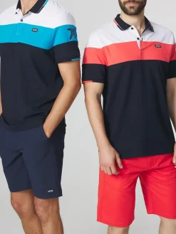 Polo Homme Coupe Ajustée Bleu et Blanc EVANSPOL