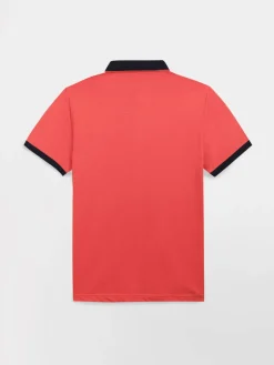 Polo Homme Coupe Ajustée Jersey Rayures Rouge et Marine MILAKPOL
