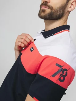 Polo Homme Coupe Ajustée Rouge et Blanc EVANSPOL