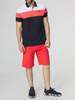 Polo Homme Coupe Ajustée Rouge et Blanc EVANSPOL