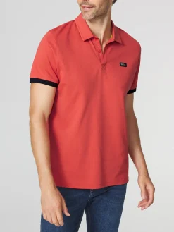 Polo Homme Coupe Ajustée Rouge et Marine BARZOPOL