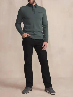 Polo Homme Epais Manches Longues Coton Vert CAVEZPOL