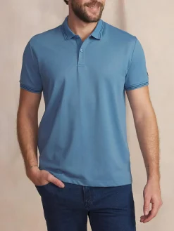 Polo Homme Manches Courtes Bleu ATTONPOL