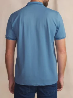 Polo Homme Manches Courtes Bleu ATTONPOL