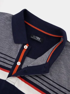 Polo Homme Manches Courtes Marine et Gris ELTONPOL