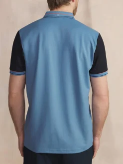 Polo Manches Courtes Bleu IONASPOL
