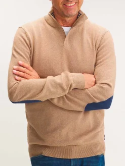 Pull Camionneur Homme Coton Laine Beige MALIKCAM