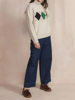 Pull Craie Manches Longues Blanc BURLICOL