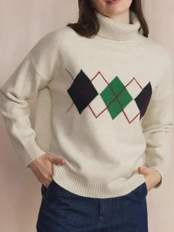 Pull Craie Manches Longues Blanc BURLICOL