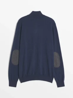 Pull Homme Col Camionneur Bleu