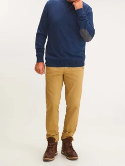 Pull Homme Col Camionneur Bleu