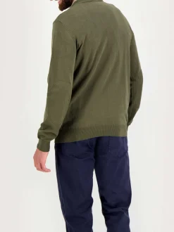 Pull Homme Fin Coton Biologique Kaki