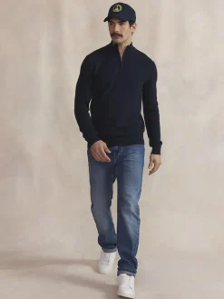 Pull Marine Manches Longues Bleu NOUVICAM