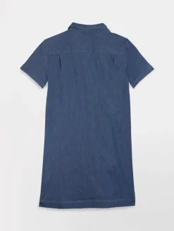 Robe Courte Femme Col V Bleu MANDYROB