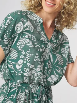 Robe Femme Imprimés Exclusifs TBS Vert JANIEROB
