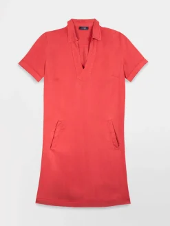 Robe Femme 100% Lyocell Manches Courtes Rouge MYRNOROB