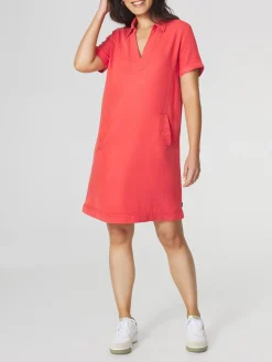 Robe Femme 100% Lyocell Manches Courtes Rouge MYRNOROB