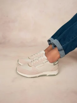 Running femme python blanc et argile JAZAZIP
