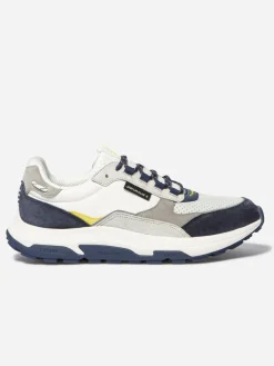 Running homme blanc navy jaune JONASSE