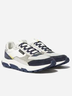 Running homme blanc navy jaune JONASSE