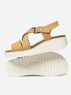 Sandales compensées femme latte CLARIAH