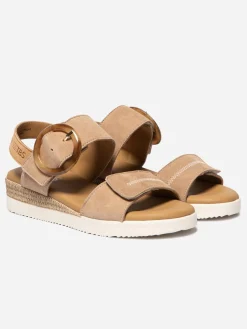 Sandales compensées femme noisette PRALINE
