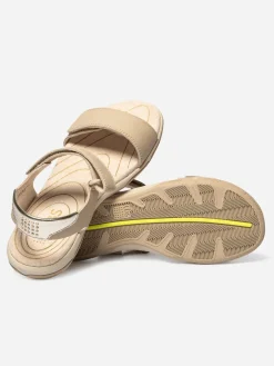 Sandales Femme Légères Cuir Beige