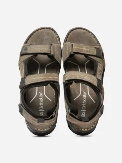 Sandales Homme Semelle Ortholite Cuir Gris