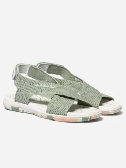 Sandales plates femme argile goyave camo JAZZFIT