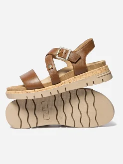 Sandales plates femme brun ZOELENN