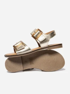 Sandales plates femme gold ABIGAEL