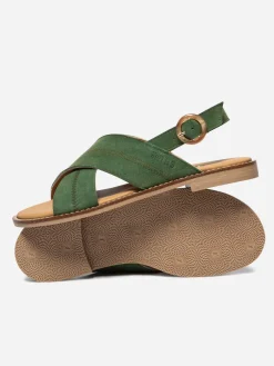 Sandales plates femme kaki ASSIANE