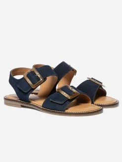 Sandales plates femme marine ABIGAEL