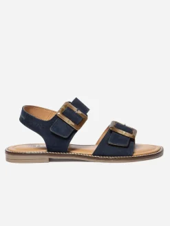Sandales plates femme marine ABIGAEL