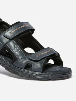 Sandales plates homme navy et noir JOHALIN