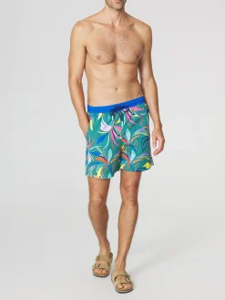 Short de bain Homme Fabrication Française Vert et Multico ACHILLE