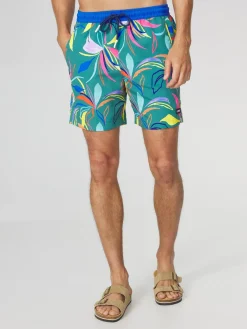 Short de bain Homme Fabrication Française Vert et Multico ACHILLE