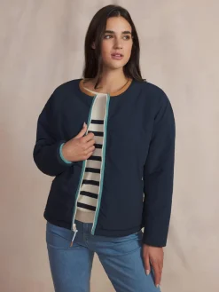 Sweat femme ecru WILDAZIP