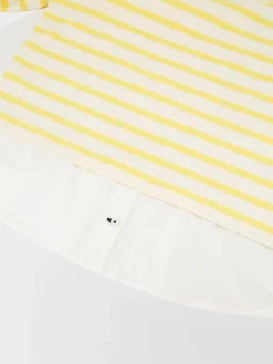 Sweat Femme Jersey Rayures Jaunes et Blanches ALIYARON
