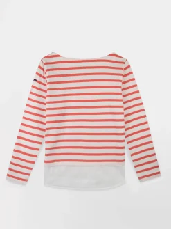 Sweat Femme Jersey Rayures Roses et Blanches ALIYARON